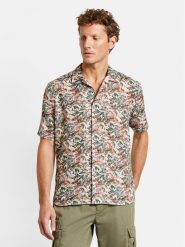 Bugatti Koszula 9253 58904A Kolorowy Slim Fit. Koszule Bugatti, m, bez wzorów, ze lnu, bez kołnierzyka, bez ramiączek. Za 229.99 zł.