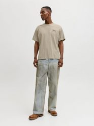 Jack & Jones Koszulka "Paradise" w kolorze beżowym rozmiar: S. Brązowe bezrękawniki Jack & Jones, s, bez wzorów, z bawełny, bez kołnierzyka, bez ramiączek. Za 43.99 zł.