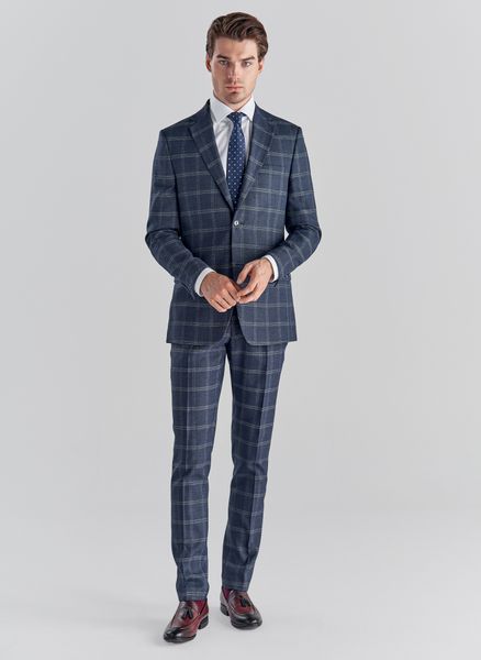 PAKO LORENTE – Granatowe spodnie garniturowe P21WF-6G-032-G. Eleganckie spodnie Pako Lorente, m, z elastanu, eleganckie. Za 149.99 zł.