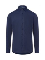 Finshley & Harding Koszula męska - Easy Care Mężczyźni Modern Fit Bawełna niebieski jednolity, 42. Niebieskie koszule Finshley & Harding, m, bez wzorów, z bawełny, bez kołnierzyka, bez ramiączek. Za 199.95 zł.