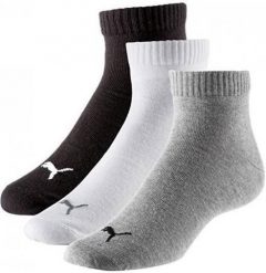 Skarpety unisex Puma QUARTER 3-PACK. Białe skarpety Puma, bez wzorów, z bawełny. Za 44.99 zł.