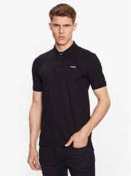 Hugo Polo 50470547 Czarny Slim Fit. Czarne koszulki polo Hugo, m, bez wzorów, z bawełny, bez kołnierzyka, bez ramiączek. Za 289.99 zł.
