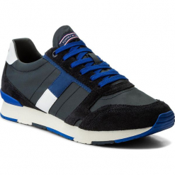 Sneakersy TOMMY HILFIGER - Leeds 2C2 FM0FM01220 Midnight 403. Niebieskie buty sportowe casual marki Tommy Hilfiger, z materiału. W wyprzedaży za 259.00 zł.