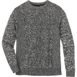 Sweter w warkocze Regular Fit bonprix antracytowy melanż. Swetry nierozpinane marki bonprix. Za 89.99 zł.
