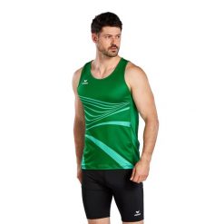 Tank top Erima Racing. Zielone bezrękawniki Erima, bez wzorów, bez kołnierzyka, bez ramiączek. Za 279.99 zł.