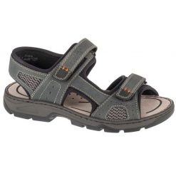 Sandały Rieker Sandals 26156-47 szare. Szare sandały z gumy, z otwartym noskiem, bez zapięcia. Za 376.43 zł.
