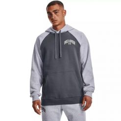 Bluza męska Under Armour Rival WM Colorblock HD. Szare bluzy Under Armour, m, bez wzorów, bez kaptura. Za 139.99 zł.