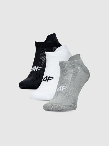 4F Skarpetki treningowe przed kostkę (3-pack) męskie - multikolor 39-42. Skarpety 4F, bez wzorów, z elastanu. Za 44.99 zł.