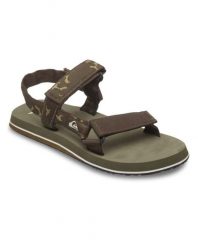 Sandały dla Mężczyzn MONKEY CAGED Szary. Zielone sandały Quiksilver, z gumy, bez zapięcia. Za 139.99 zł.