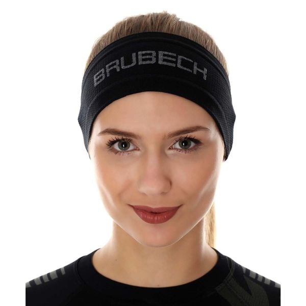 Opaska termoaktywna unisex Brubeck 3D PRO. Czarne bielizna termoaktywna Brubeck, bez wzorów, z elastanu, bez ramiączek, do biegania. Za 44.99 zł.