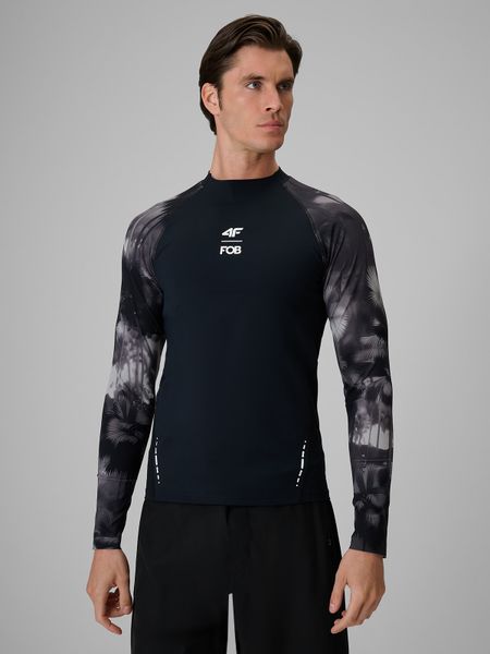 4F Longsleeve do pływania i sportów wodnych z filtrem UPF50+ męski - czarny XL. Czarne bluzki z długim rękawem 4F, m, bez wzorów, z materiału, bez kołnierzyka, bez ramiączek. Za 149.99 zł.