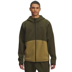 Bluza z kapturem i zamkiem błyskawicznym Under Armour Unstoppable Fleece. Zielone bluzy z kapturem Under Armour, l, bez wzorów, z dzianiny, z kapturem. Za 493.35 zł.