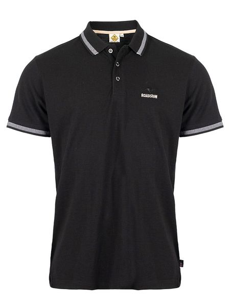 Roadsign Koszulka polo w kolorze czarnym rozmiar: M. Czarne koszulki polo Roadsign, m, bez wzorów, z bawełny, bez kołnierzyka, bez ramiączek. Za 61.31 zł.
