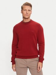 Boss Sweter 50526844 Czerwony Regular Fit. Czerwone swetry rozpinane Boss, m, bez wzorów, z wełny, bez kołnierzyka, bez ramiączek. Za 559.99 zł.