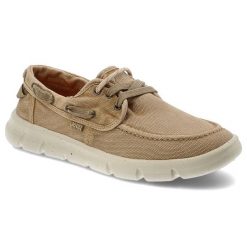 Półbuty męskie Jeep, materiałowe wsuwane na platformie wsuwane, beżowe, JM51000A-025. Brązowe eleganckie półbuty Jeep, bez wzorów, z jeansu, bez obcasa, na platformie, bez zapięcia. Za 280.99 zł.