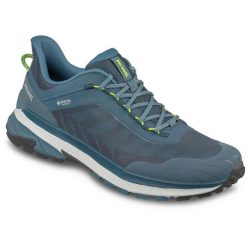 Buty sportowe męskie MEINDL Yampa GTX z membraną Gore-Tex. Niebieskie buty turystyczne MEINDL, bez wzorów, z dzianiny, bez zapięcia, trekkingowe, gore-tex. Za 949.90 zł.