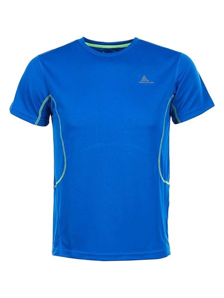 Peak Mountain Koszulka funkcyjna w kolorze niebieskim rozmiar: M. Niebieskie t-shirty sportowe Peak Mountain, bez wzorów, z materiału, bez ramiączek, outdoorowe. Za 69.91 zł.
