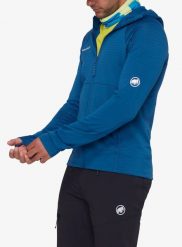 Bluza polarowa z kapturem Mammut Taiss ML Hooded Jacket. Niebieskie bluzy z kapturem Mammut, m, bez wzorów, z elastanu, z kapturem. Za 703.99 zł.