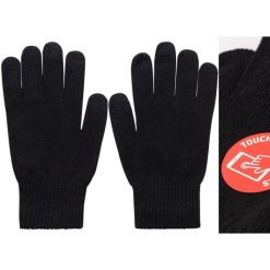 Cienkie rękawiczki Touch Screen Martes Safby. Czarne rękawiczki MARTES, na jesień, bez wzorów, z dzianiny. Za 19.99 zł.