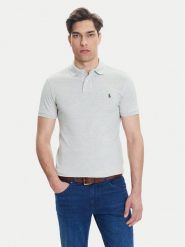 Polo Ralph Lauren Polo 710536856463 Szary Slim Fit. Szare koszulki polo Polo Ralph Lauren, m, bez wzorów, z bawełny, bez kołnierzyka, bez ramiączek. Za 529.99 zł.