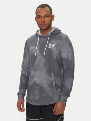 Under Armour Bluza Rival Terry Printed 1390138 Szary Relaxed Fit. Szare bluzy Under Armour, m, bez wzorów, z bawełny, bez kaptura. Za 159.99 zł.