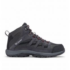 Buty Trekkingowe Męskie Columbia Crestwood Mid Waterproof. Szare trekkingi Columbia, bez wzorów, bez zapięcia. Za 414.99 zł.
