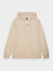 4F Bluza dresowa nierozpinana z kapturem męska - beżowa 3XL. Brązowe bluzy 4F, l, bez wzorów, z bawełny, z kapturem. W wyprzedaży za 99.99 zł.