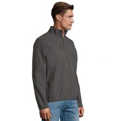 Męska Kurtka Radian Soft Shell. Czarne kurtki SOL'S, l, bez wzorów, z elastanu, bez kaptura. Za 292.99 zł.