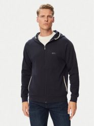 BOSS Bluza Sense Hooded Jacket 50566916 Granatowy Regular Fit. Niebieskie bluzy Boss, m, bez wzorów, z bawełny, bez kaptura. Za 549.99 zł.