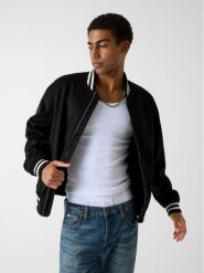 Guess Jeans Kurtka przejściowa 180532 Czarny Classic Fit. Czarne kurtki Guess Jeans, m, z aplikacjami, z jeansu, bez kaptura. Za 749.99 zł.