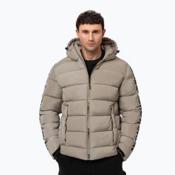 Kurtka zimowa męska Pitbull Airway 4 Padded Hooded. Szare kurtki PITBULL, na zimę, l, bez wzorów, z materiału, bez kaptura. Za 359.99 zł.