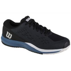 Męskie Buty Tenisowe Rush Pro Ace. Czarne buty turystyczne Wilson, bez wzorów, bez zapięcia, tenisowe. Za 602.99 zł.