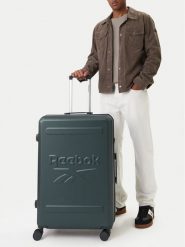 Reebok Walizka duża CEO-RBK-WAL-024-CCC-L GREEN Zielony. Zielone walizki Reebok, bez wzorów, z tworzywa sztucznego, duże. Za 349.99 zł.