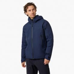 Kurtka shell hiking męska Swedemount Himalaya Shell Jacket II wodoodporny. Niebieskie kurtki przeciwdeszczowe SWEDEMOUNT, m, bez wzorów, bez kaptura. W wyprzedaży za 672.00 zł.