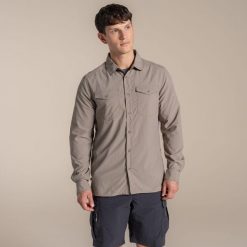 Koszula męska Nosilife Loukkos Long Sleeved. Brązowe koszule Craghoppers, l, bez wzorów, z materiału, bez kołnierzyka, bez ramiączek. Za 425.15 zł.