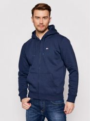 Tommy Jeans Bluza DM0DM09592 Granatowy Regular Fit. Niebieskie bluzy Tommy Jeans, m, bez wzorów, z jeansu, bez kaptura. Za 279.99 zł.