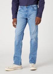 WRANGLER MĘSKIE SPODNIE JEANSOWE WRANGLER GREENSBORO COOL TWIST W15QYLZ70 112330710. Czarne jeansy Wrangler, l. W wyprzedaży za 159.99 zł.