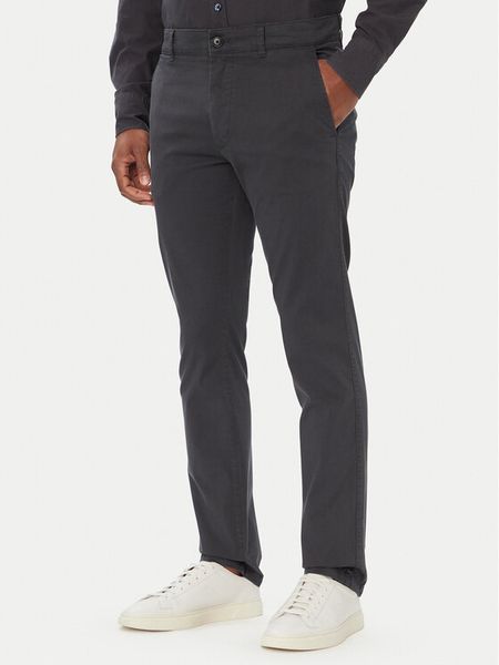 BOSS Chinosy 50559154 Granatowy Slim Fit. Niebieskie eleganckie spodnie Boss, m, z bawełny. Za 599.99 zł.