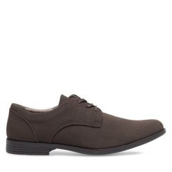 Półbuty Lanetti. Brązowe eleganckie półbuty Lanetti, bez wzorów, bez obcasa, bez zapięcia. Za 103.99 zł.