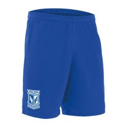 Spodenki piłkarskie dla dorosłych Lech Poznań. Niebieskie krótkie spodenki sportowe KKS LECH POZNAŃ, l, bez wzorów, z poliesteru. Za 79.99 zł.