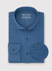 PAKO LORENTE - Niebieska dzianinowa koszula męska. Niebieskie koszule Pako Lorente, m, bez wzorów, z bawełny, bez kołnierzyka, bez ramiączek. Za 299.99 zł.