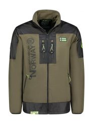 Geographical Norway Kurtka polarowa "Tulene" w kolorze khaki rozmiar: L. Brązowe kurtki Geographical Norway, l, bez wzorów, z materiału, bez kaptura. Za 144.58 zł.