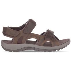 Sandały Trekkingowe Męskie Merrell Sandspur 2 Convert. Brązowe sandały Merrell, z nubiku, bez zapięcia. Za 361.70 zł.