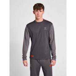 Dżersej z długim rękawem Hummel Pro Grid Game. Szare bluzki z długim rękawem Hummel, bez wzorów, z dżerseju, bez kołnierzyka, bez ramiączek. W wyprzedaży za 229.00 zł.