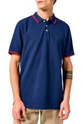 MESKA KOSZULKA POLO WRANGLER POLO SHIRT NAVY 112350403. Niebieskie koszulki polo Wrangler, m, bez wzorów, bez kołnierzyka, bez ramiączek. Za 79.99 zł.