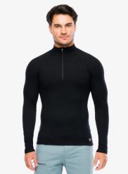 Bluza termoaktywna Sensor Merino DF Tee L/S Zip. Czarne bielizna termoaktywna Sensor, na lato, l, bez wzorów, z materiału, bez ramiączek, narciarskie. Za 306.89 zł.