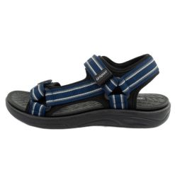 Sandały Grisport GR-25-01-9034M granatowe niebieskie. Niebieskie sandały z materiału, bez zapięcia. Za 242.91 zł.