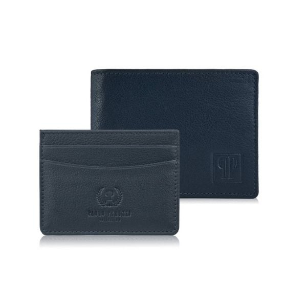 Zestaw prezentowy dla niego portfel męski skórzany T-67 i etui na karty T-151 Paolo Peruzzi ZUP-147-DB. Niebieskie portfele Paolo Peruzzi, bez wzorów, z materiału. Za 79.00 zł.