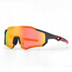 Okulary rowerowe / sportowe z polaryzacją ROCKBROS UV400 (10182) czarno-czerwone. Czarne okulary przeciwsłoneczne ROCKBROS. Za 89.00 zł.