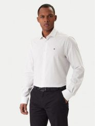 Tommy Hilfiger Koszula MW0MW41660 Biały Slim Fit. Białe koszule Tommy Hilfiger, m, bez wzorów, z bawełny, bez kołnierzyka, bez ramiączek. Za 369.99 zł.